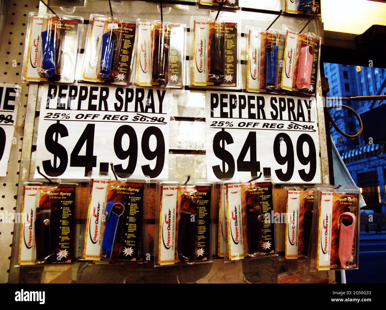 Pepper Spray, New York Stock Photo