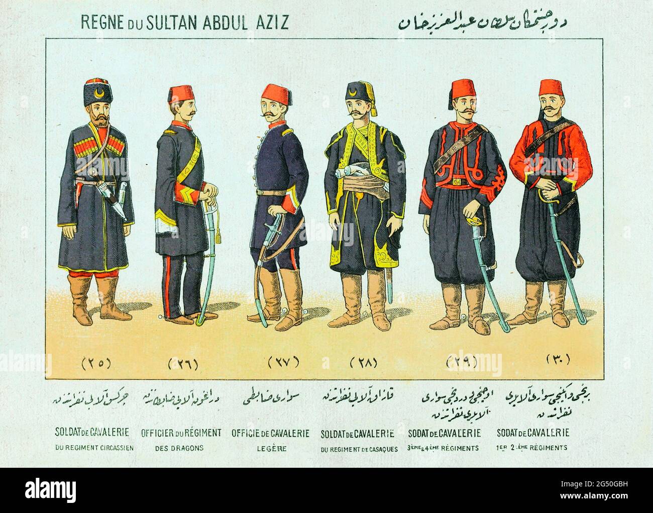 Illustrated history of Turkish Army (Ottoman Empire). Sultan Abdulaziz ...