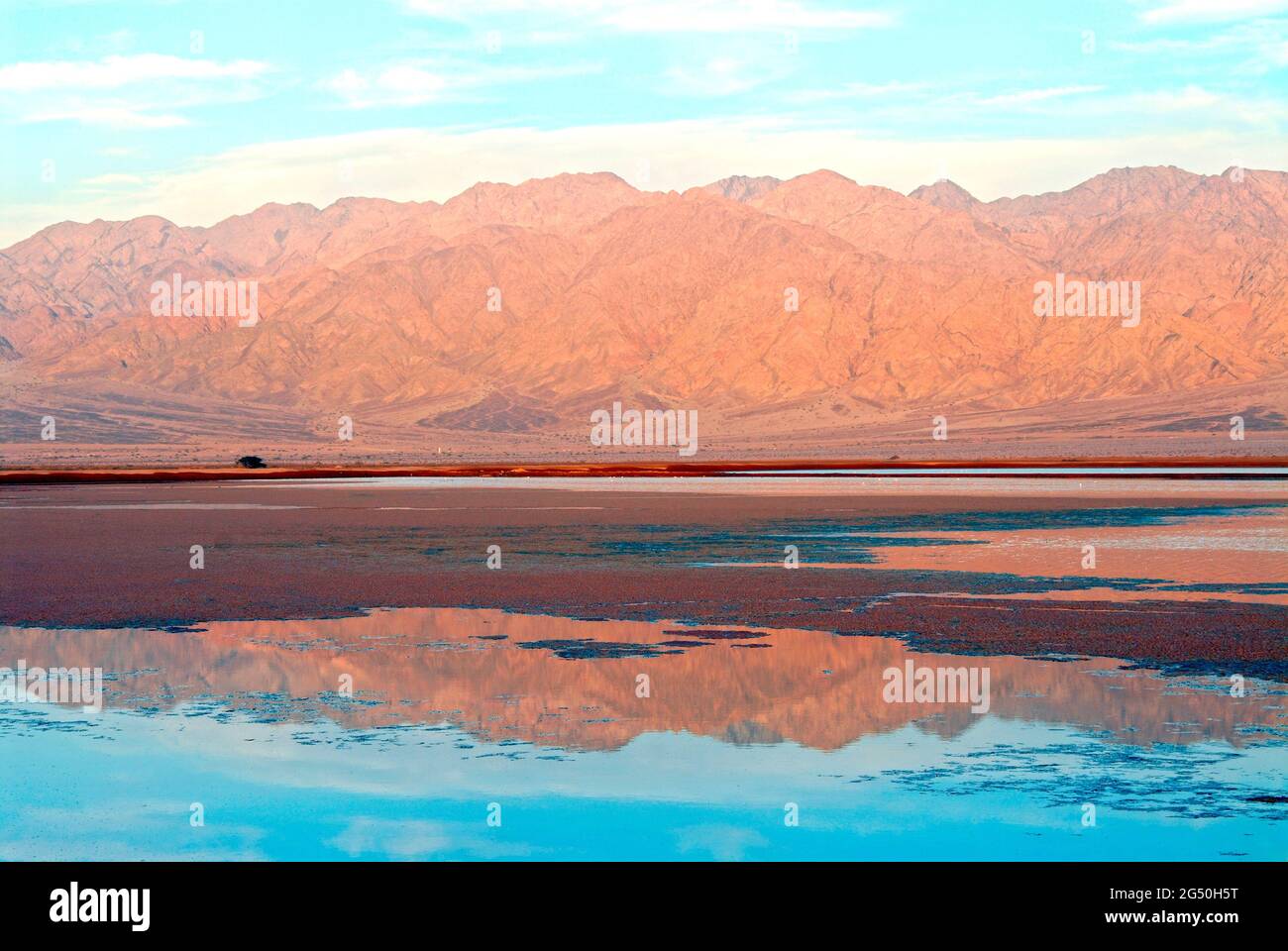 Salt ponds near eilat, Israel Stock Photo
