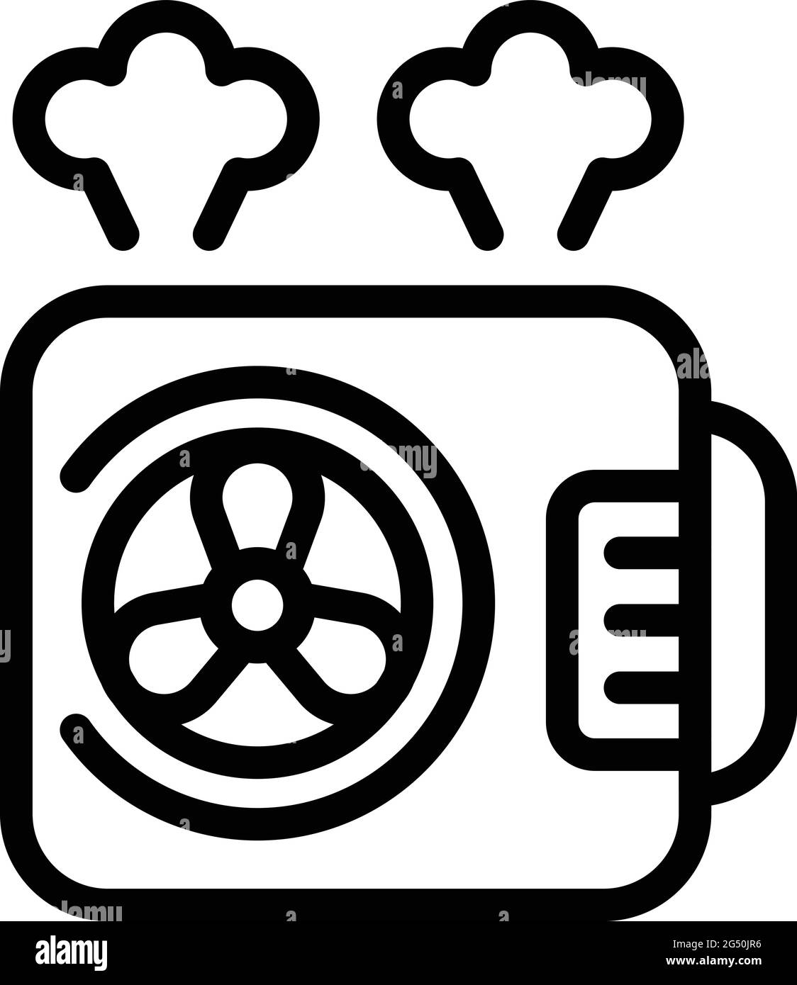 Repair air conditioner thermostat icon. Outline Repair air conditioner