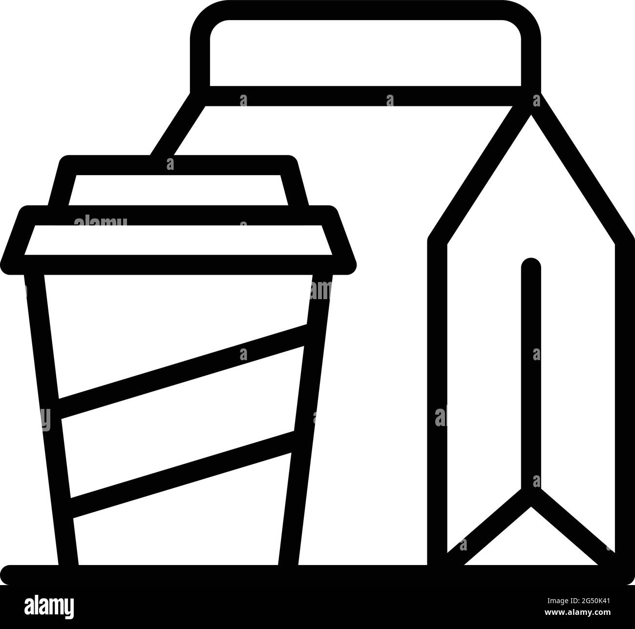 Take away food menu icon. Outline Take away food menu vector icon for