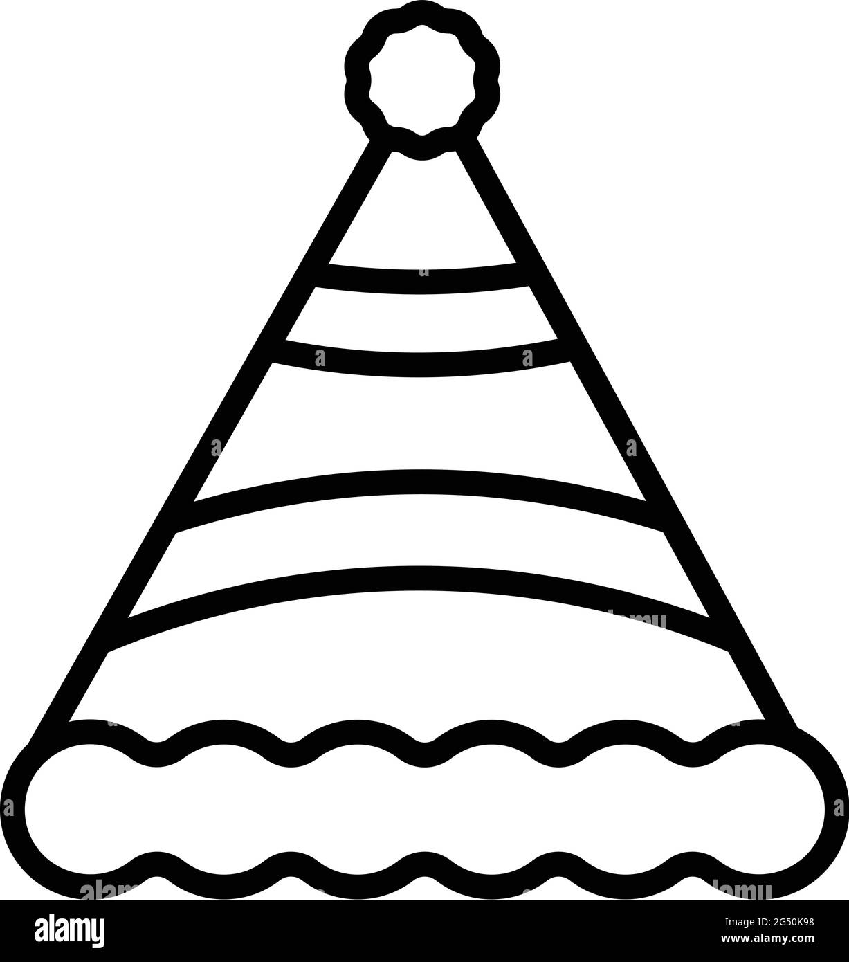 Birthday party hat icon. Outline Birthday party hat vector icon for web