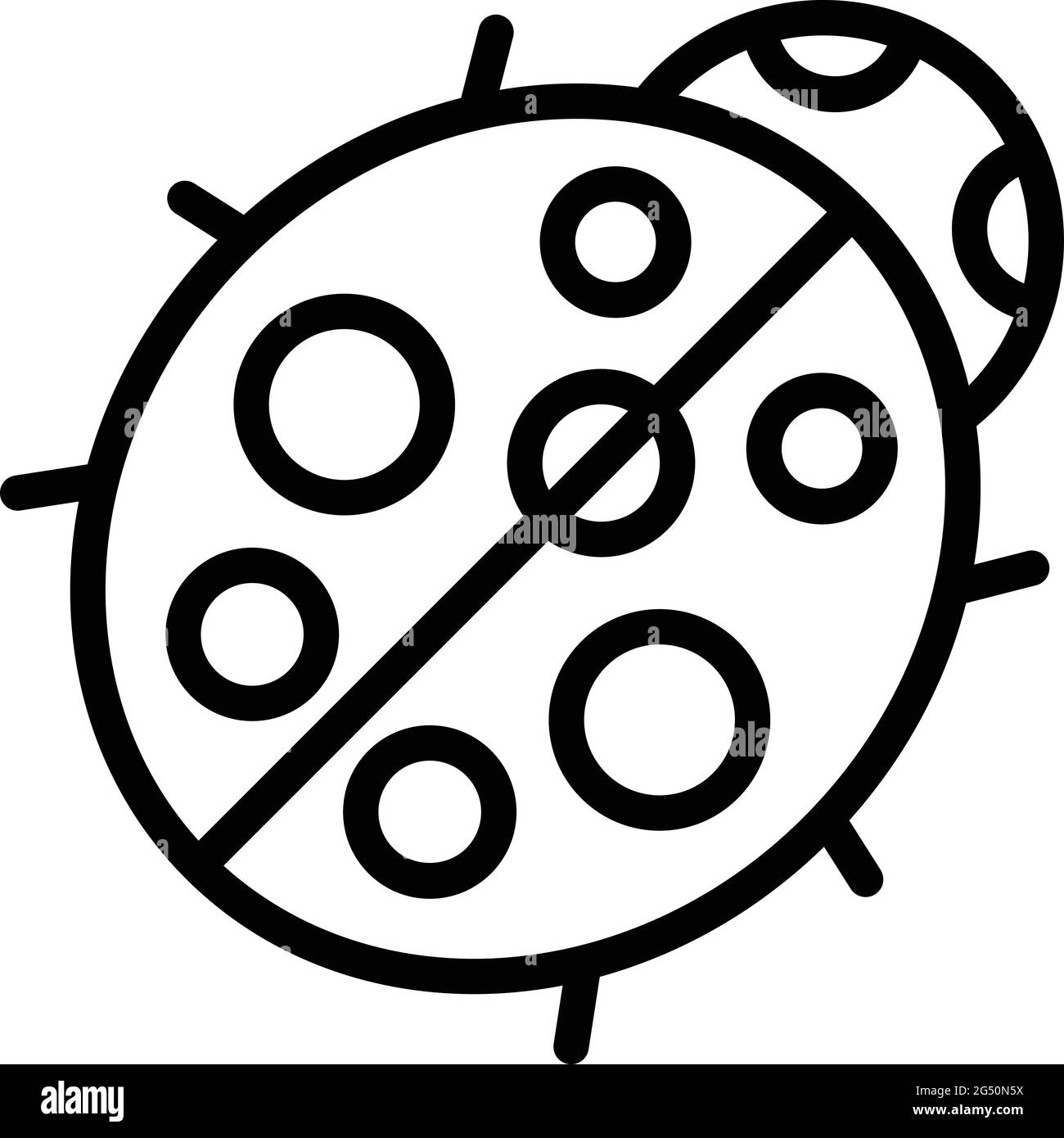 Ladybird nature icon. Outline Ladybird nature vector icon for web ...