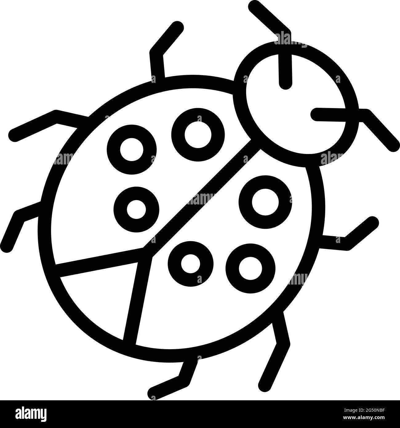 Ladybird spring icon. Outline Ladybird spring vector icon for web ...