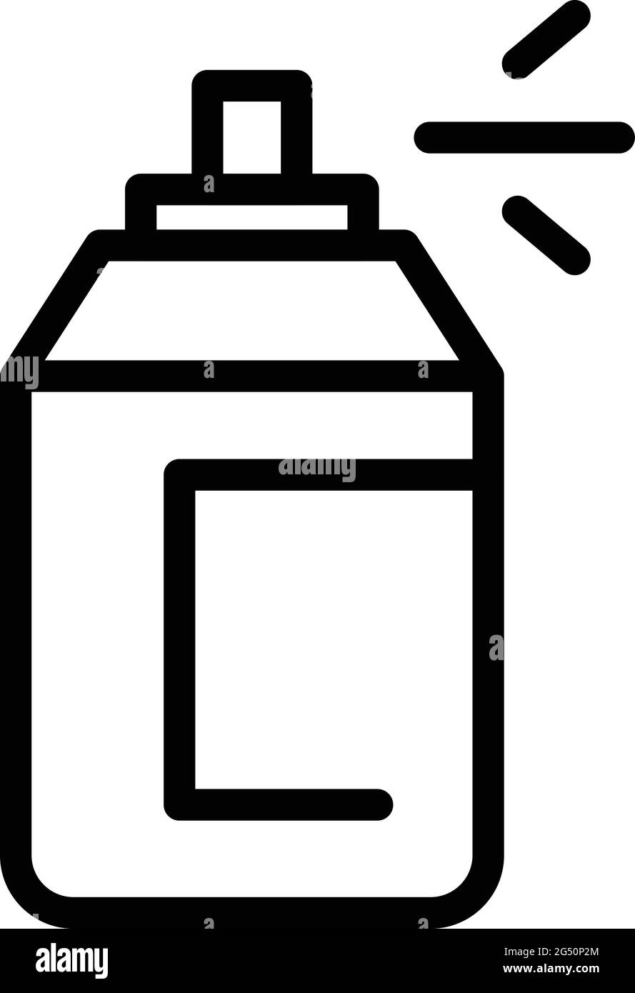 Spray bottle safe icon. Outline Spray bottle safe vector icon for web ...