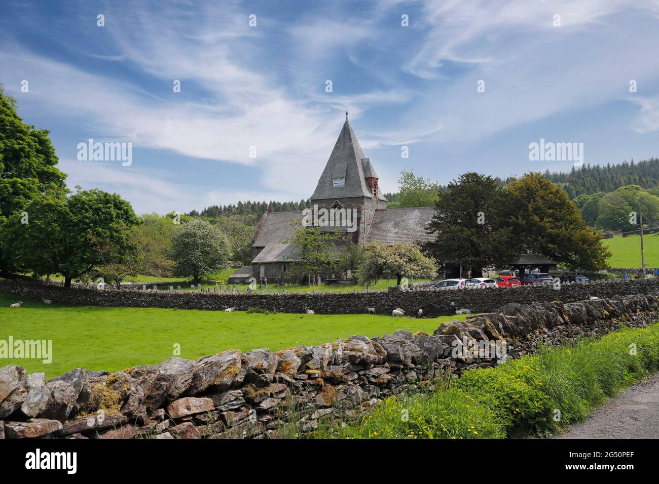 St Peters church at Finsthwaite in the English Lake District Stock Photo