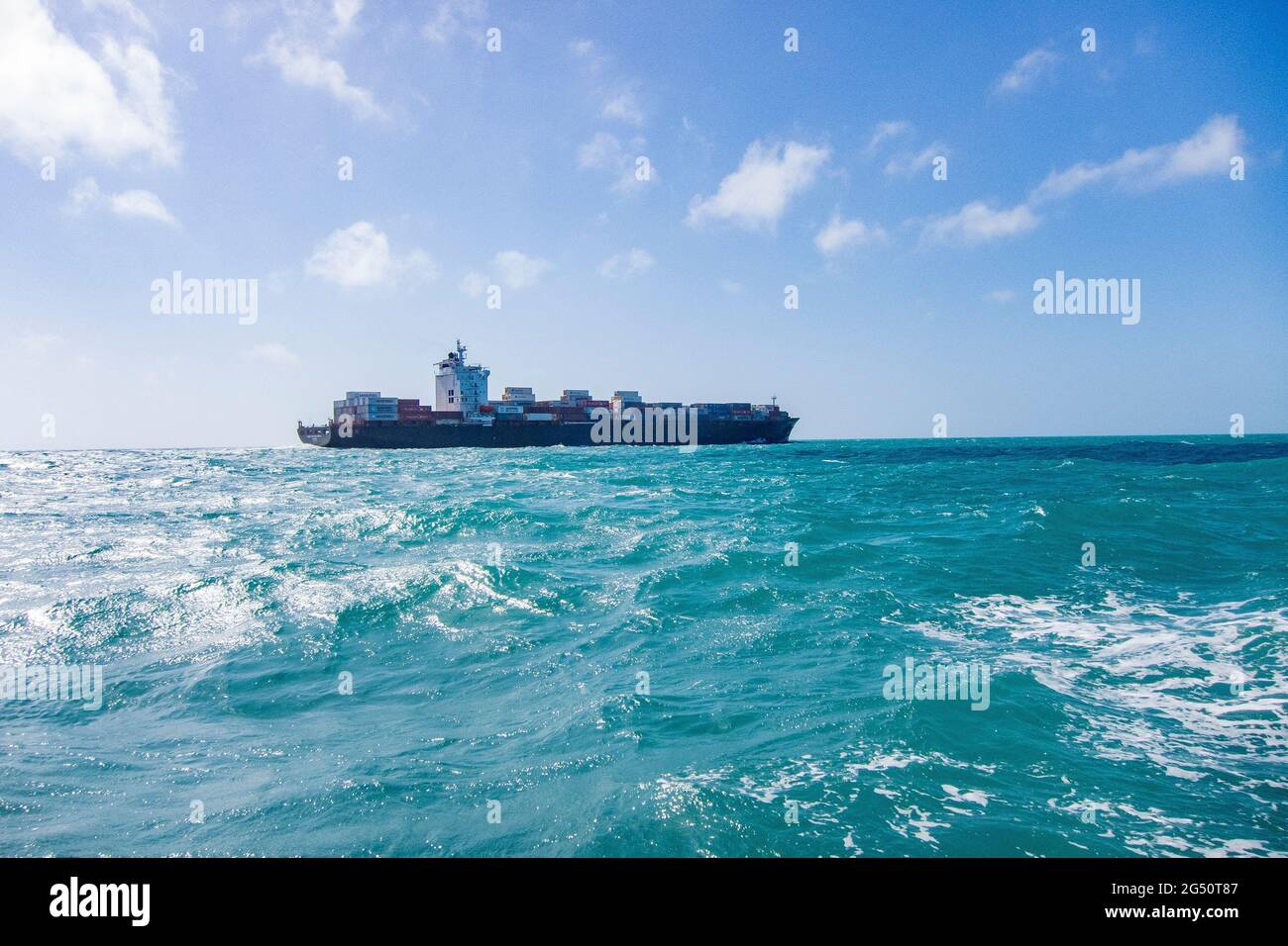 Cargo ship in heavy seas hi-res stock photography and images - Alamy
