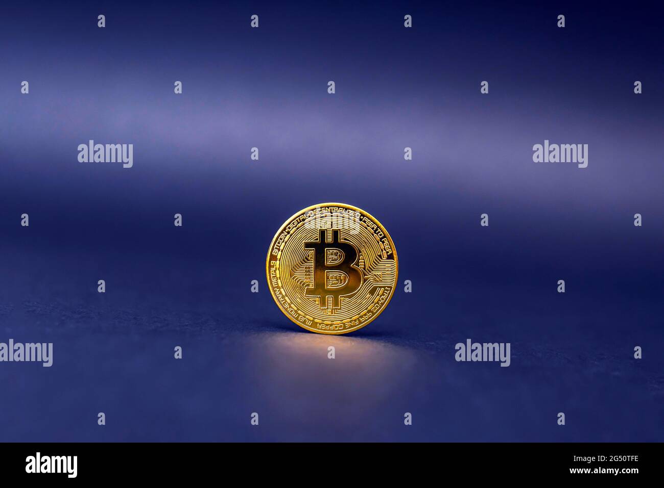 Bitcoin mining concept in blue hi-res stock photography and images - Alamy