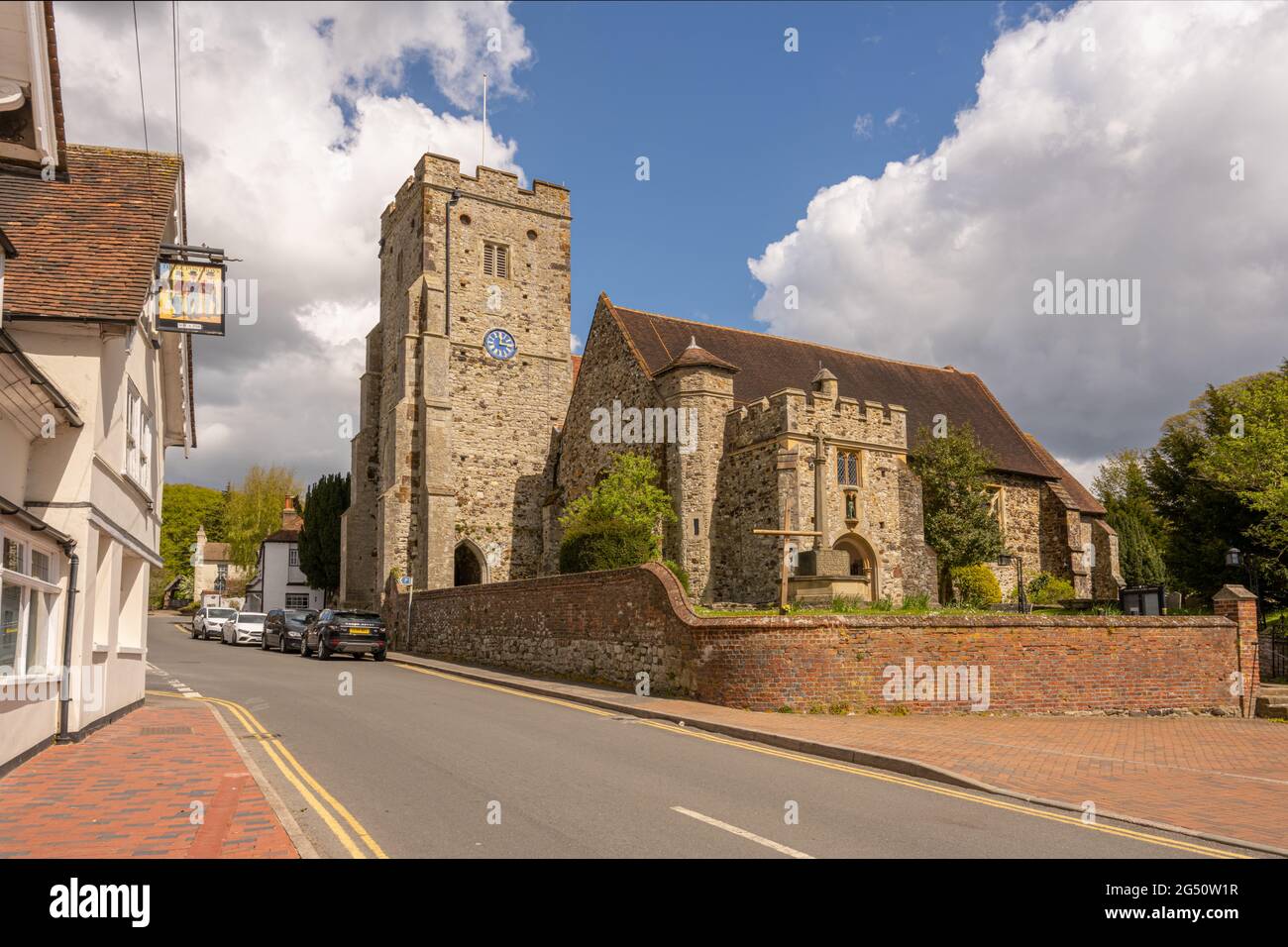 St George's Church Wrotham Kent, It is part of the Church of England and the Diocese of Rochester in the Deanery of Shoreham Stock Photo