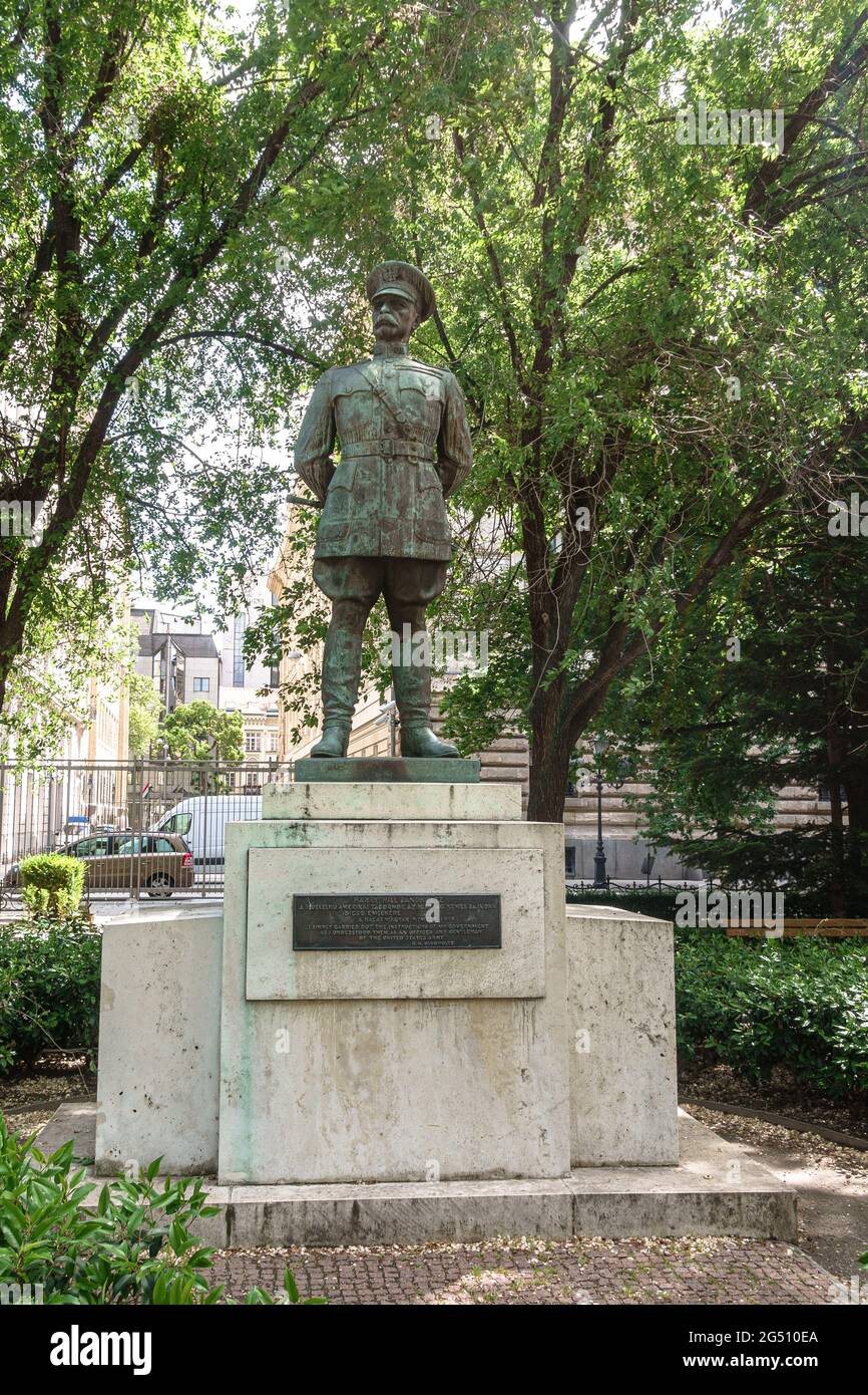 The Statue Of American General Harry Hill Bandholtz At Szabadsag Ter In The Statue Of American General Harry Hill Bandholtz At Szabadsag Ter In