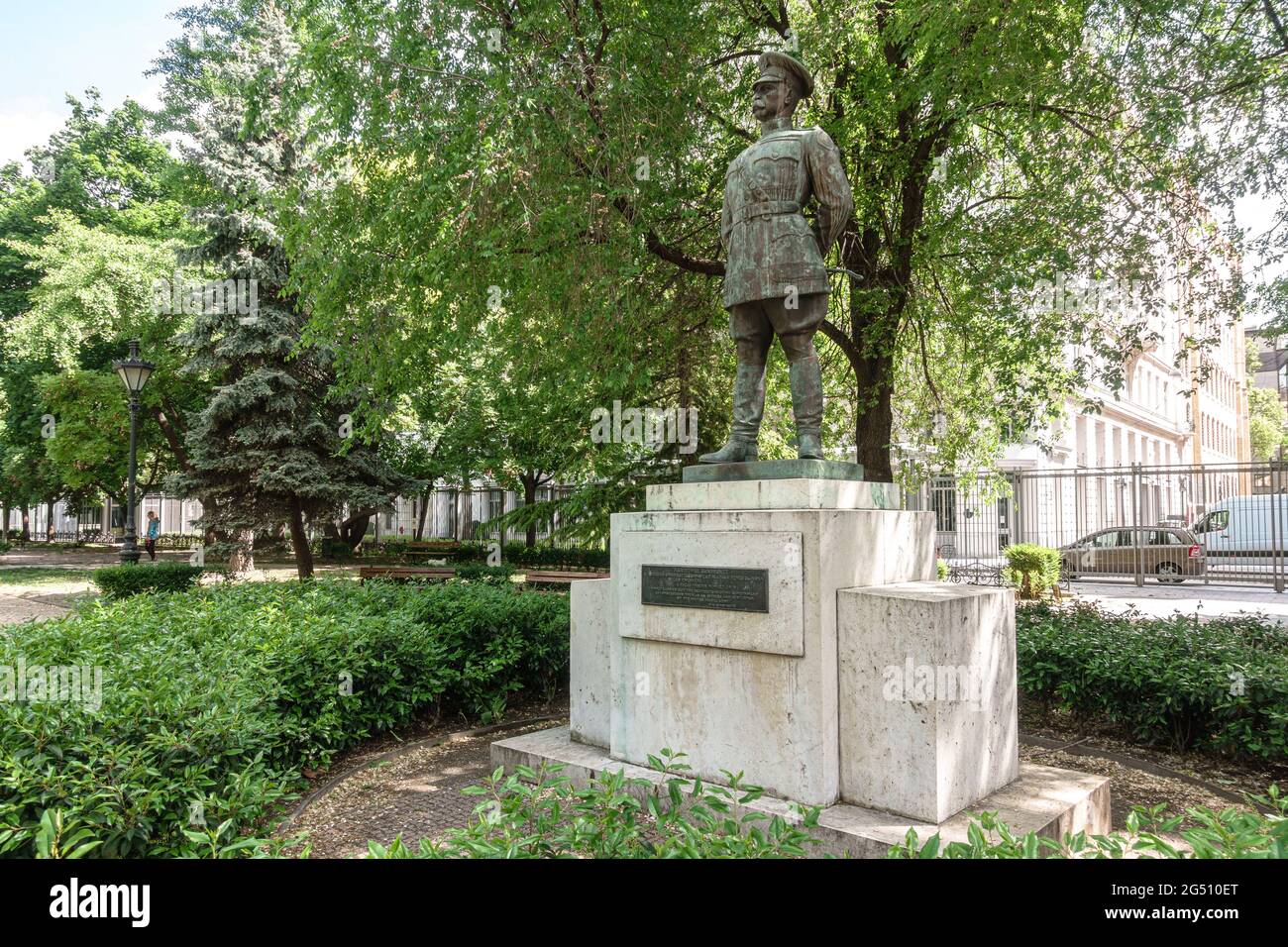 The Statue Of American General Harry Hill Bandholtz At Szabadsag Ter In The Statue Of American General Harry Hill Bandholtz At Szabadsag Ter In