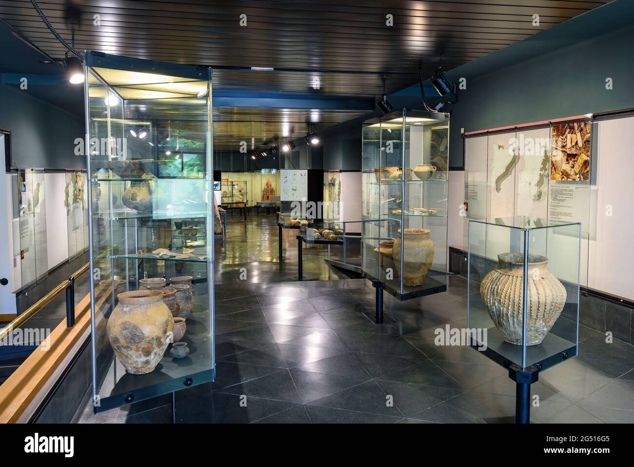Solsona Museum. Room dedicated to the Ancient Age (Neolithic and Bronze Age) (Solsona, Lleida, Catalonia, Spain) Stock Photo