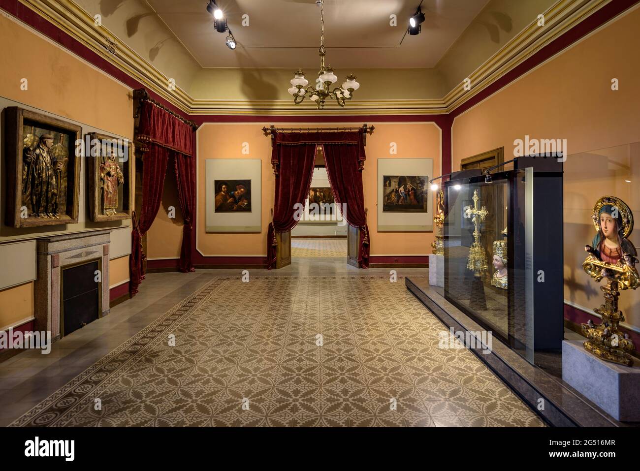 Solsona Museum. Space dedicated to the Modern and Contemporary Age in the Episcopal Palace (Solsona, Lleida, Catalonia, Spain) Stock Photo