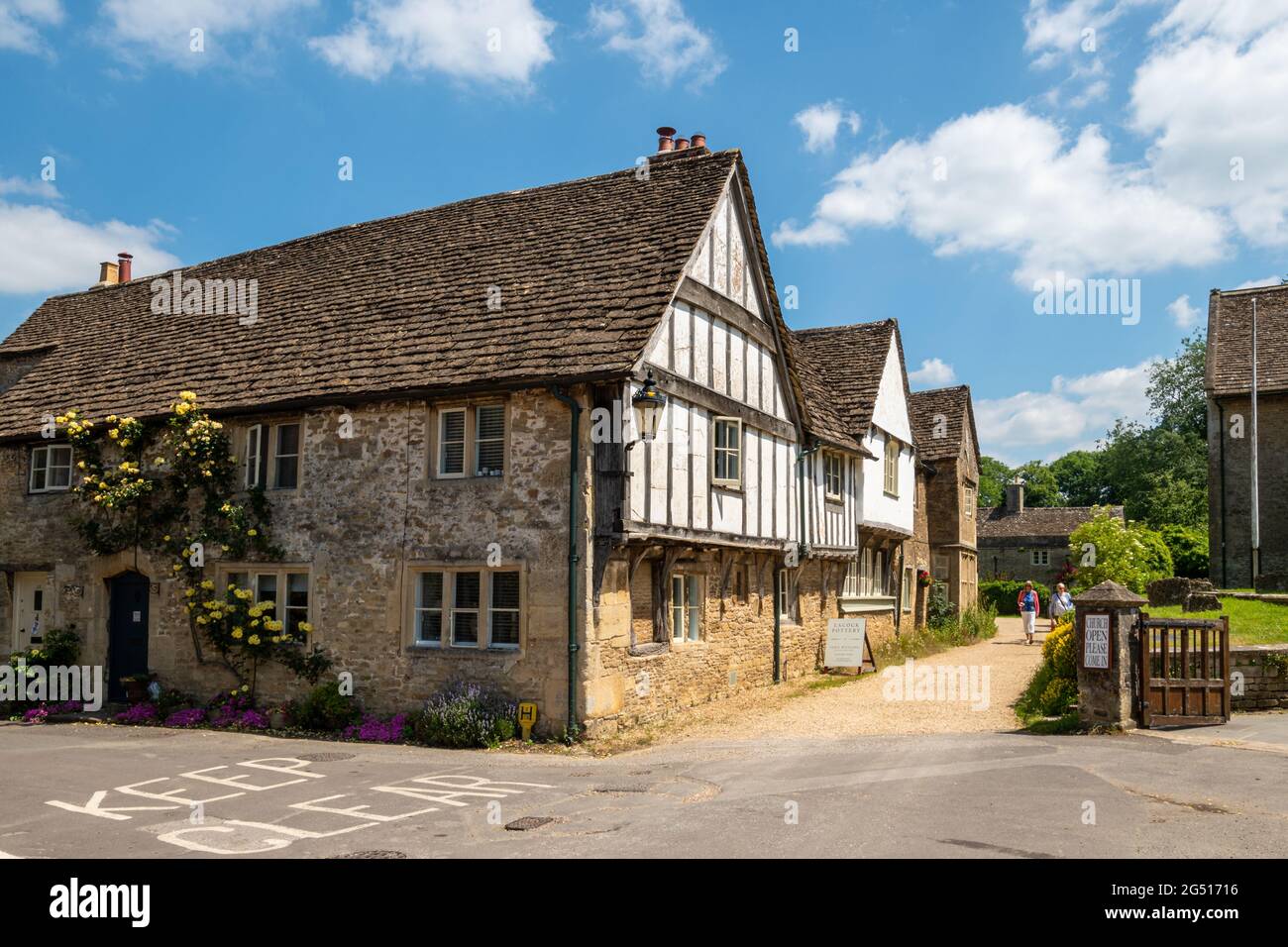 View of Lacock, a charming historic village in Wiltshire, England, UK