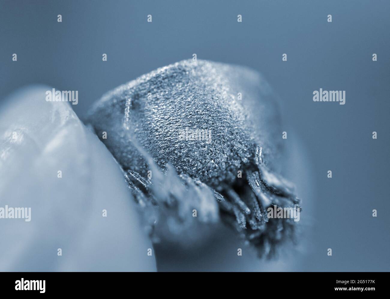Small object printed on metal 3d printer macro. Stock Photo