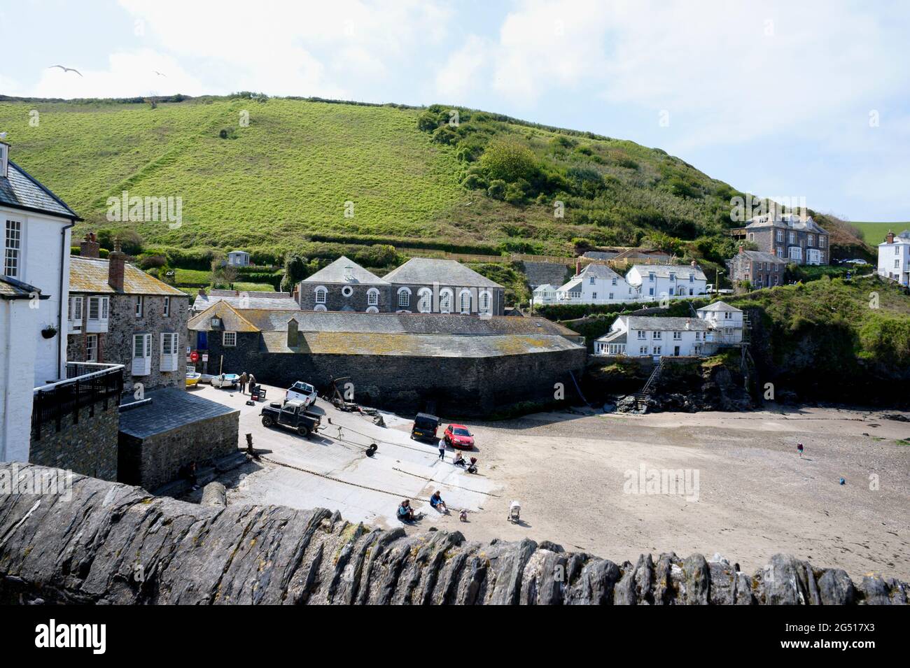 Port Isaac Harbour in Cornwall Stock Photo Alamy