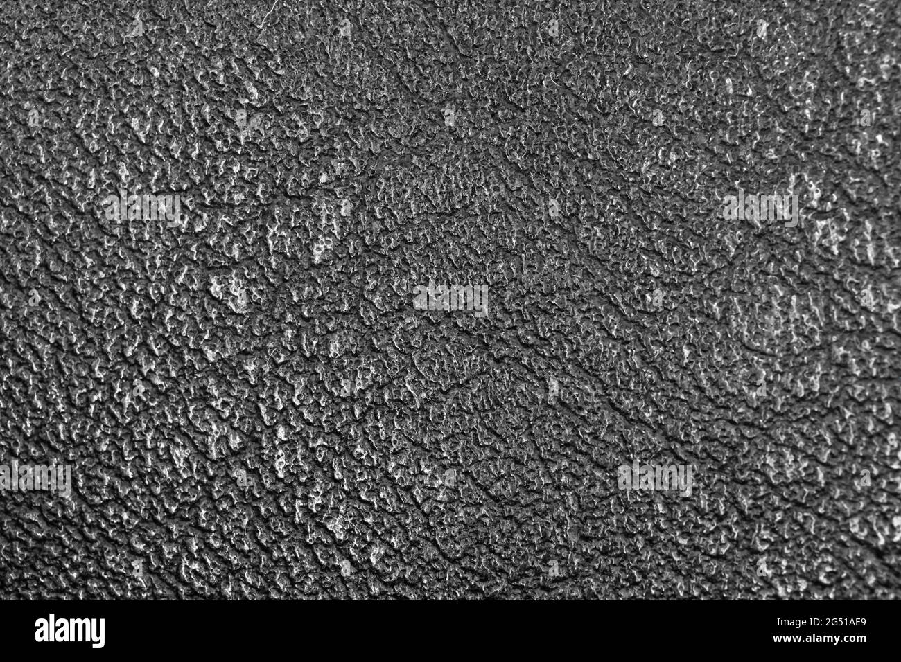 Black leather texture closeup background, deatiled surface Stock Photo