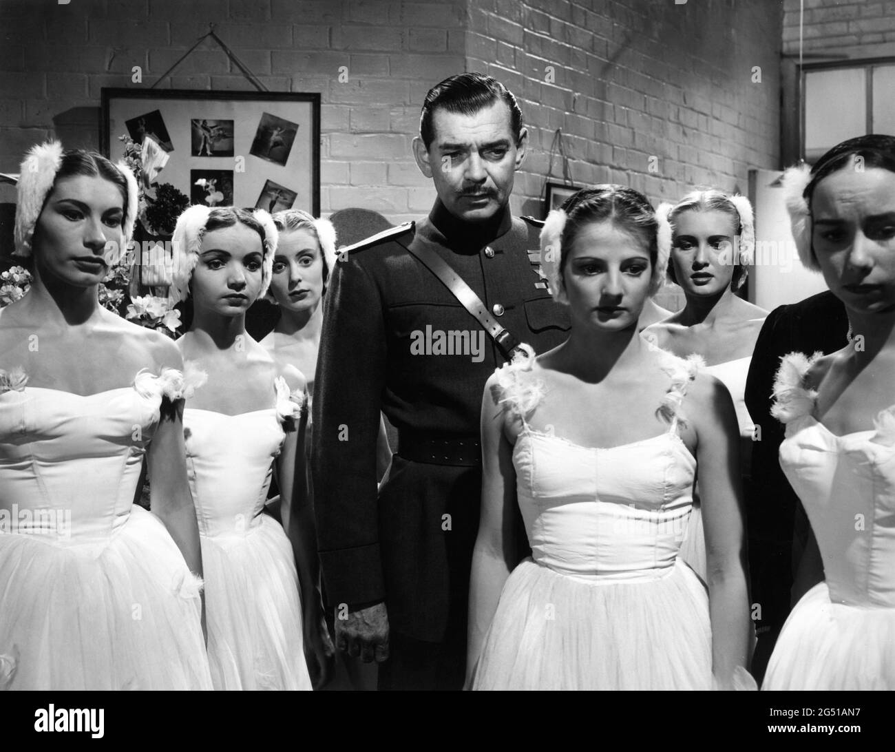 CLARK GABLE with Ballet Dancers in NEVER LET ME GO 1953 director DELMER DAVES from novel Come The Dawn by Paul Winterton producer Clarence Brown Metro Goldwyn Mayer Stock Photo