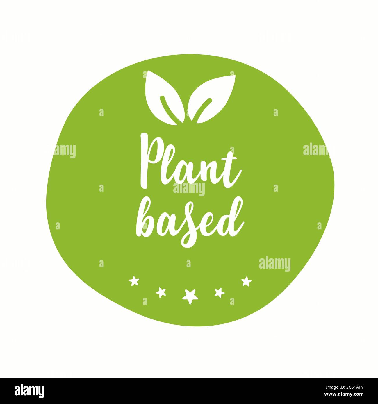 Plant based vegan badge eco icon. Suitable vegetarian symbol logo leaf