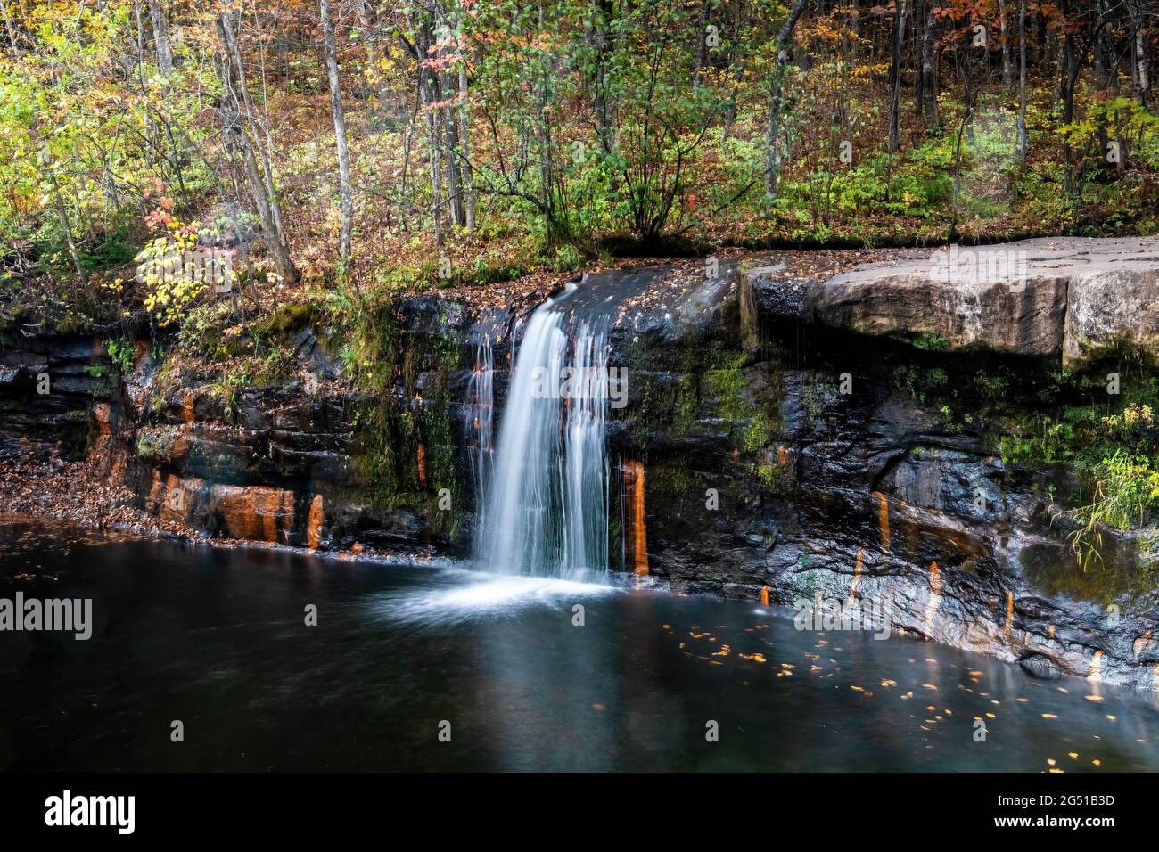Wolf Creek Falls on the Kettle River in Banning State Park, Sandstone