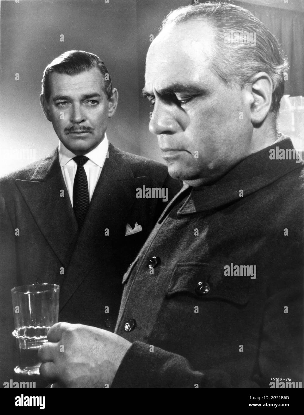 CLARK GABLE and KAREL STEPANEK in NEVER LET ME GO 1953 director DELMER DAVES from novel Come The Dawn by Paul Winterton producer Clarence Brown Metro Goldwyn Mayer Stock Photo