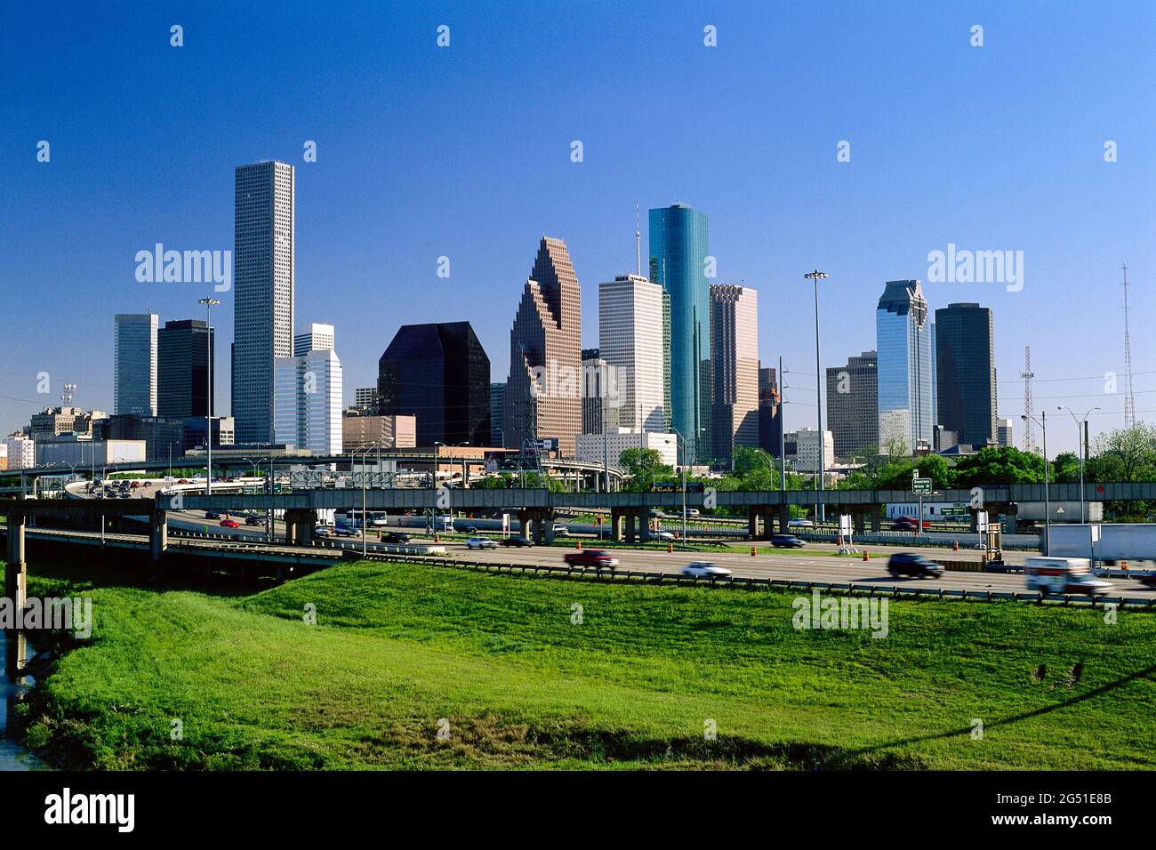 Modern skyline, Houston, Texas, USA Stock Photo