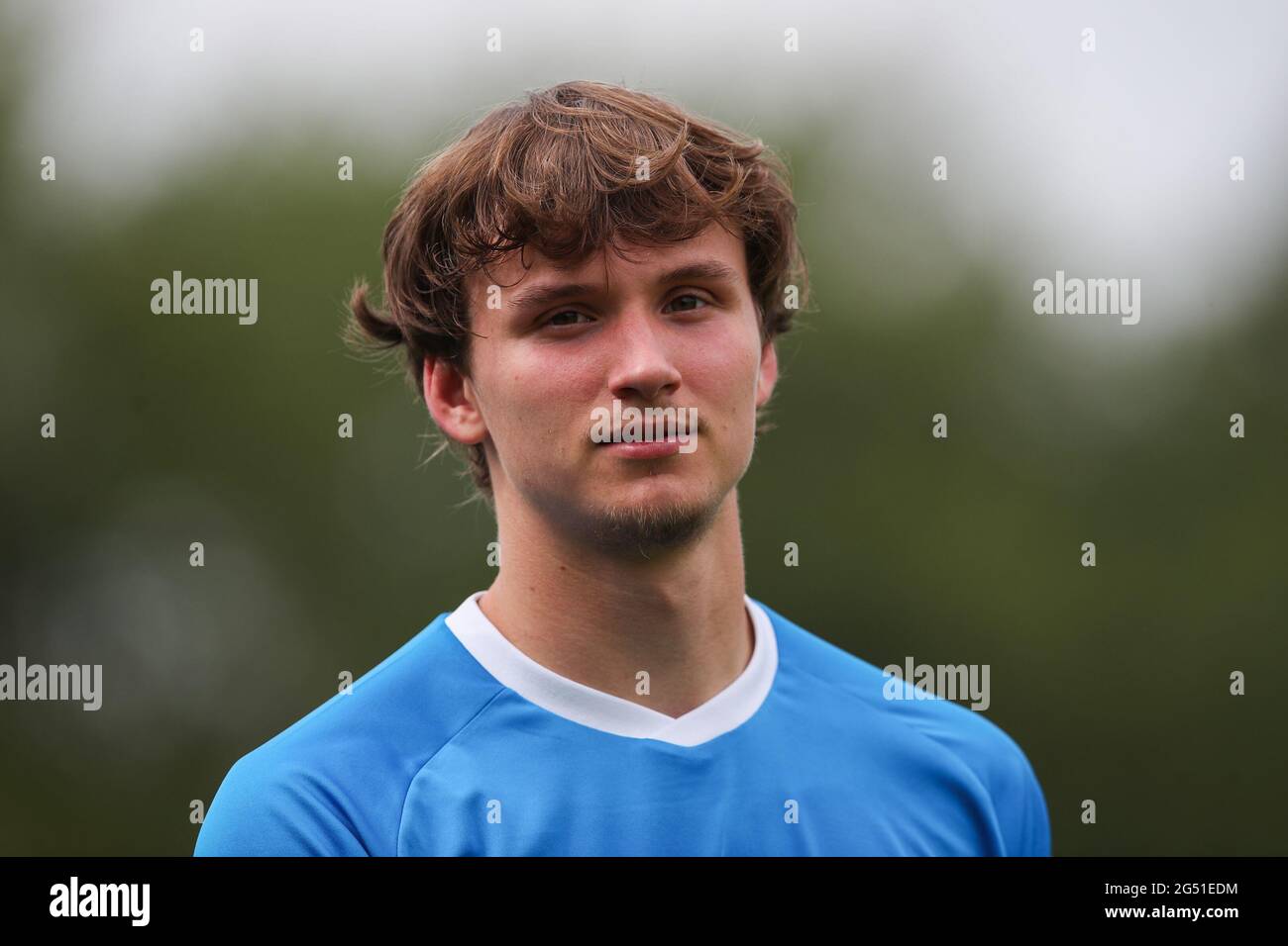 ZWOLLE, NETHERLANDS - JUNE 24: Rav van den Berg of PEC Zwolle during the first First training of the season of PEC Zwolle of season 2021-2022 at Sportpark de Elshof on June 24, 2021 in Zwolle, Netherlands. (Photo by Ben Gal/Orange Pictures) Stock Photo