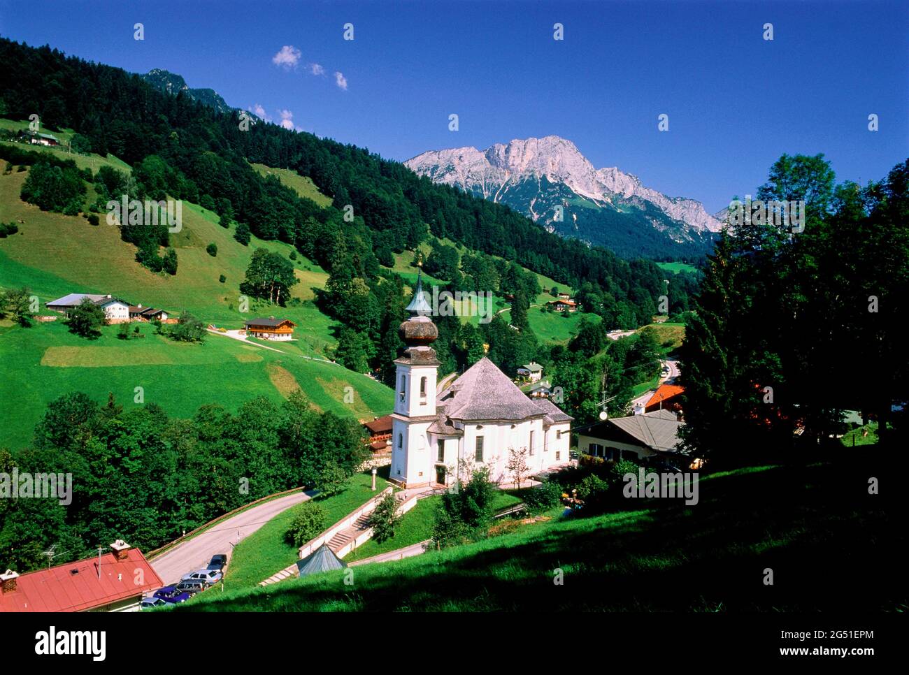 Miles Ertman Chapel in valley, Bavaria, Germany Stock Photo