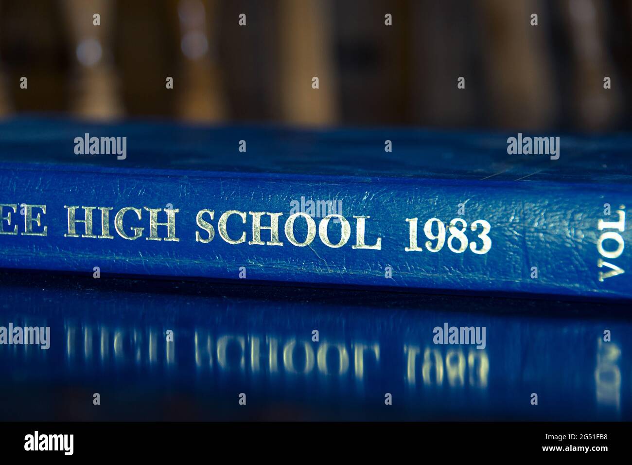 High school yearbook Stock Photo