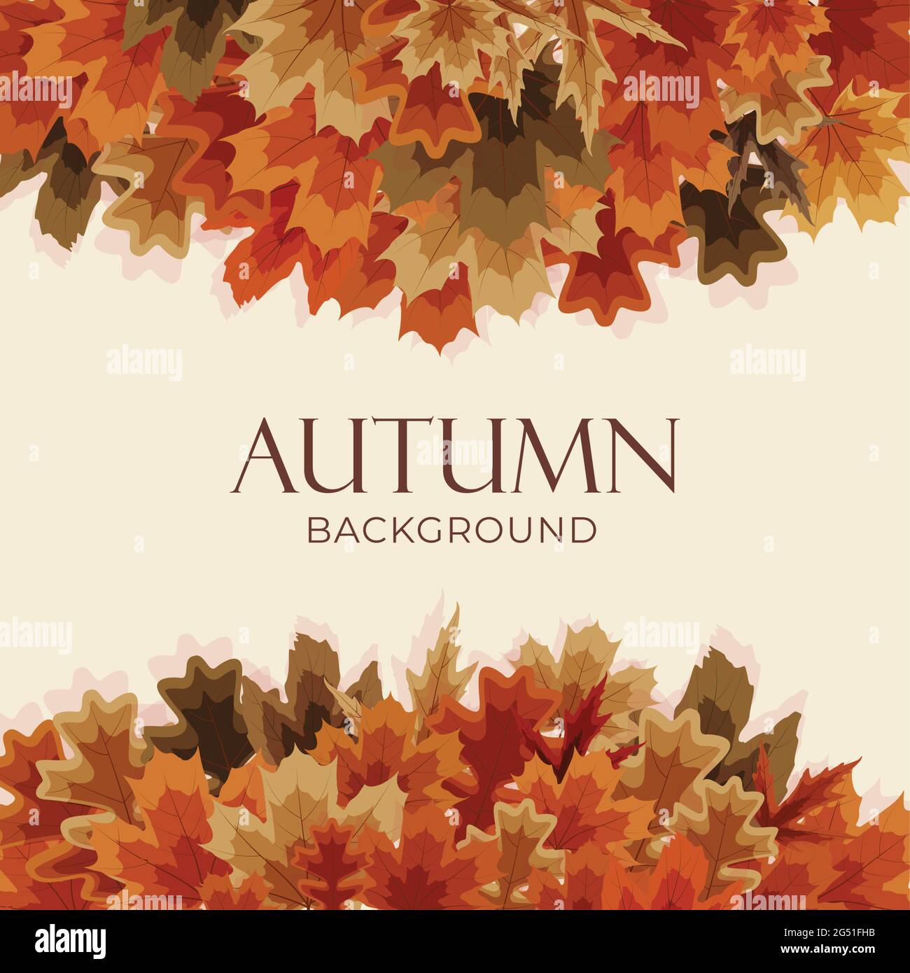 Autumn background with falling leaves. Vector Illustration EPS10 Stock ...