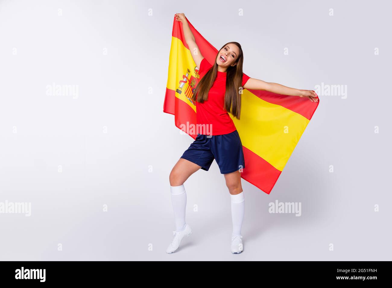 Woman Wearing Brazil Soccer Shirt Stock Photo - Image of flag