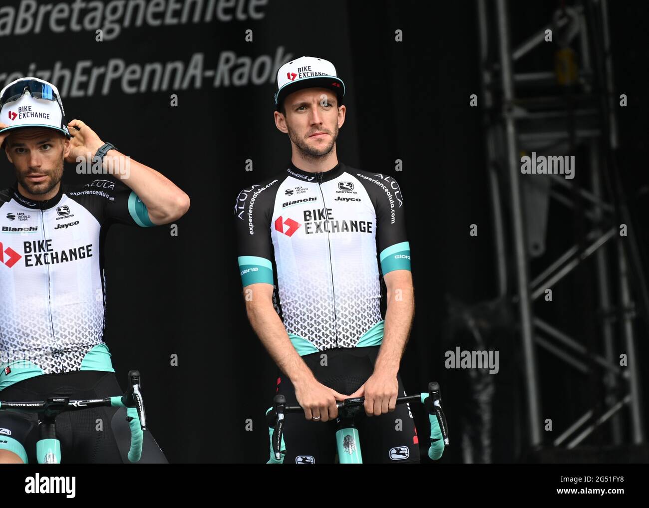 Brest, France. 24th June, 2021. Simon Yates (GBR) of TEAM BIKEEXCHANGE being introduced at the