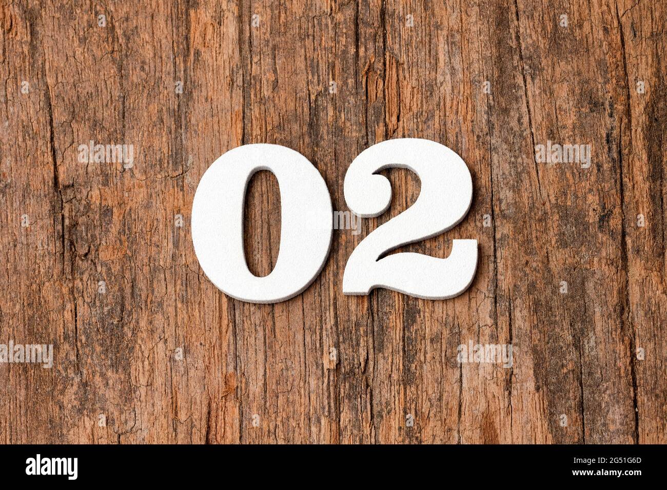 Digit zero two - White numbers on rustic wooden background Stock Photo ...