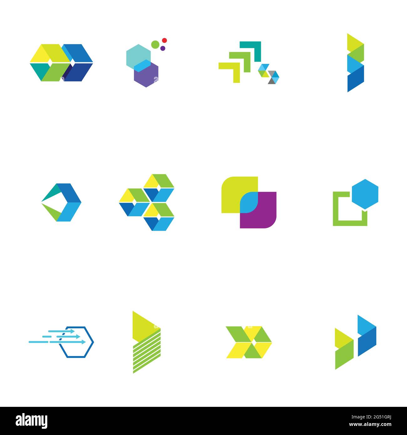 set of Modern logo concept design for fintech and digital finance