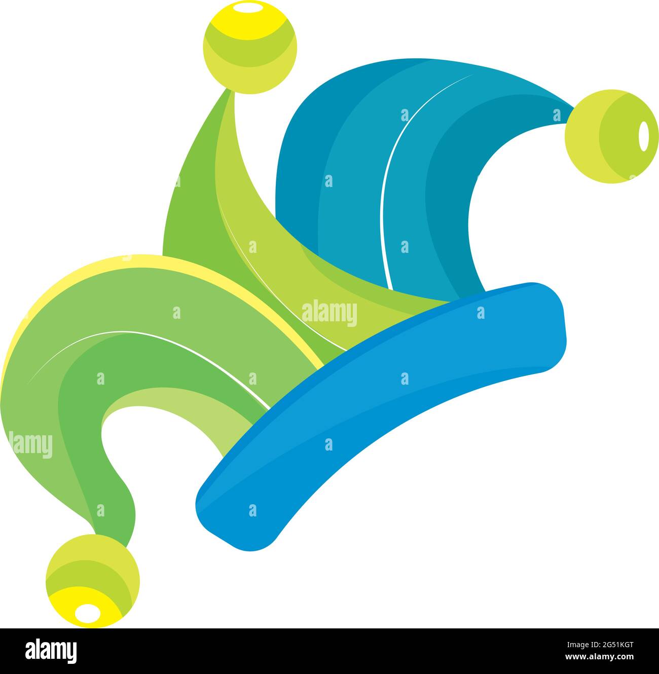 Isolated shiny harlequin hat icon Stock Vector