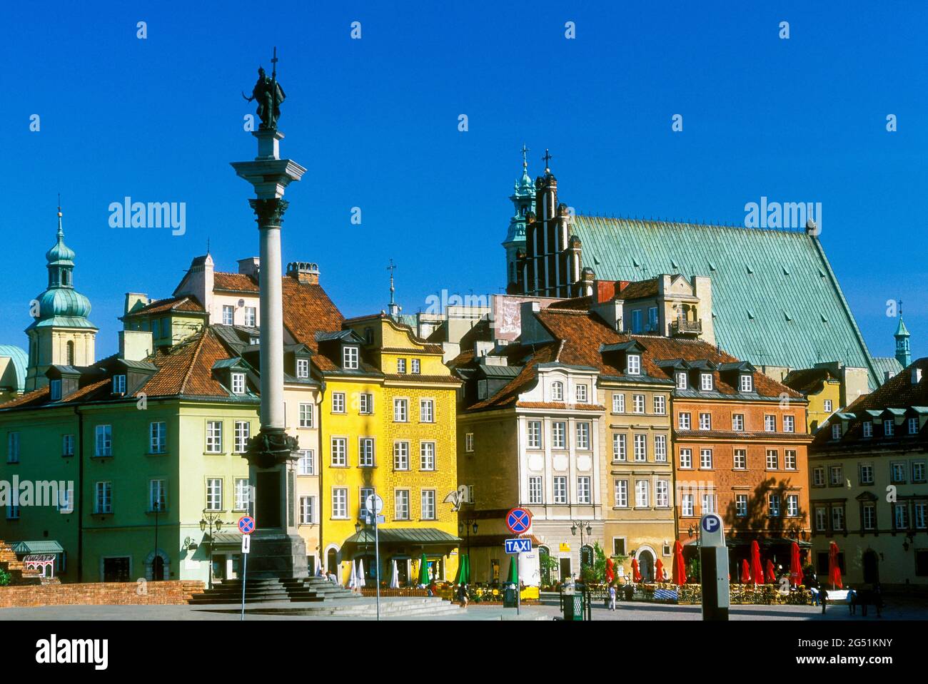 Castle Square, Old Town, Warsaw, Poland Stock Photo