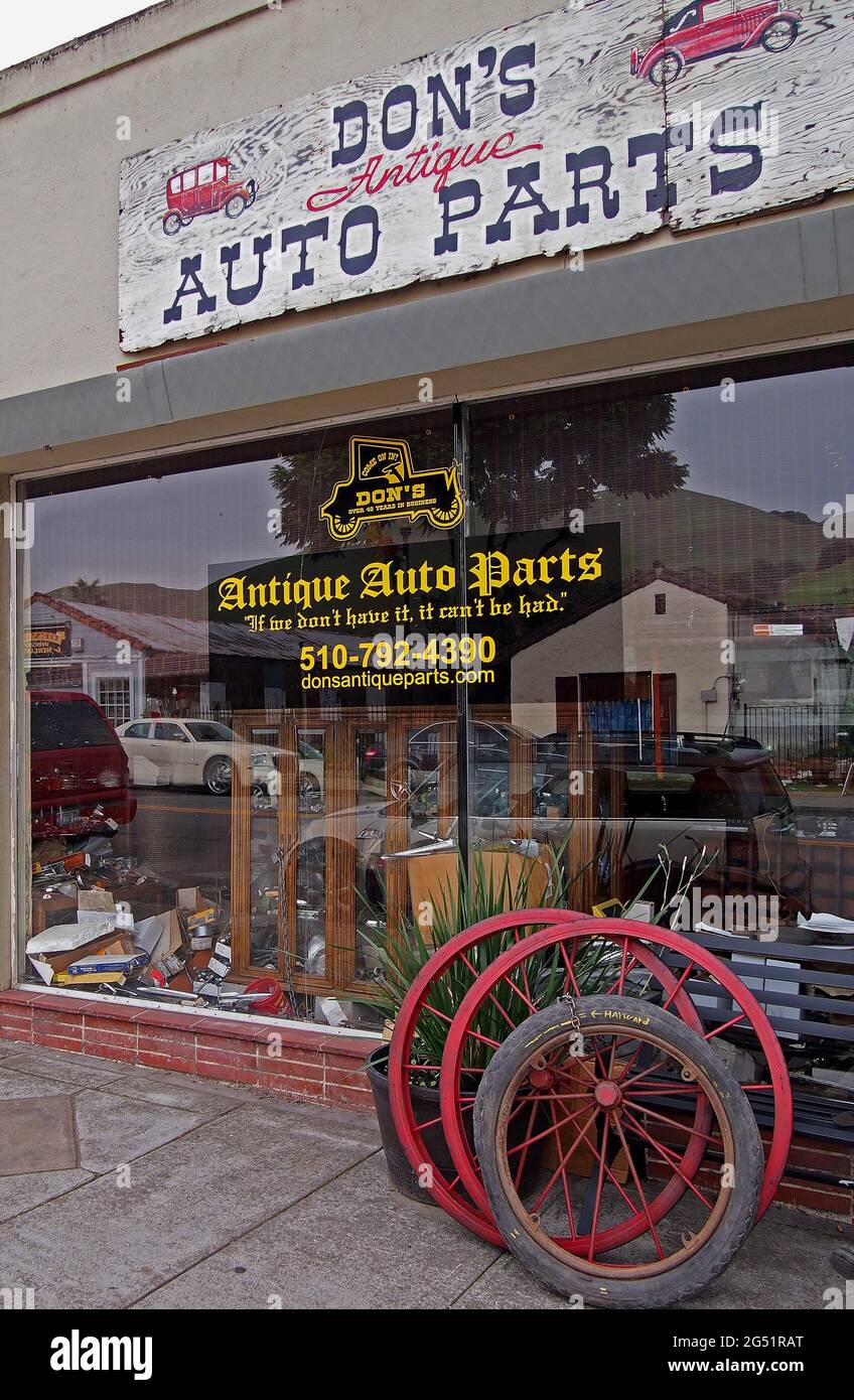Don's Antique Auto Parts store on Niles Boulevard, in the Niles District of Fremont, California Stock Photo