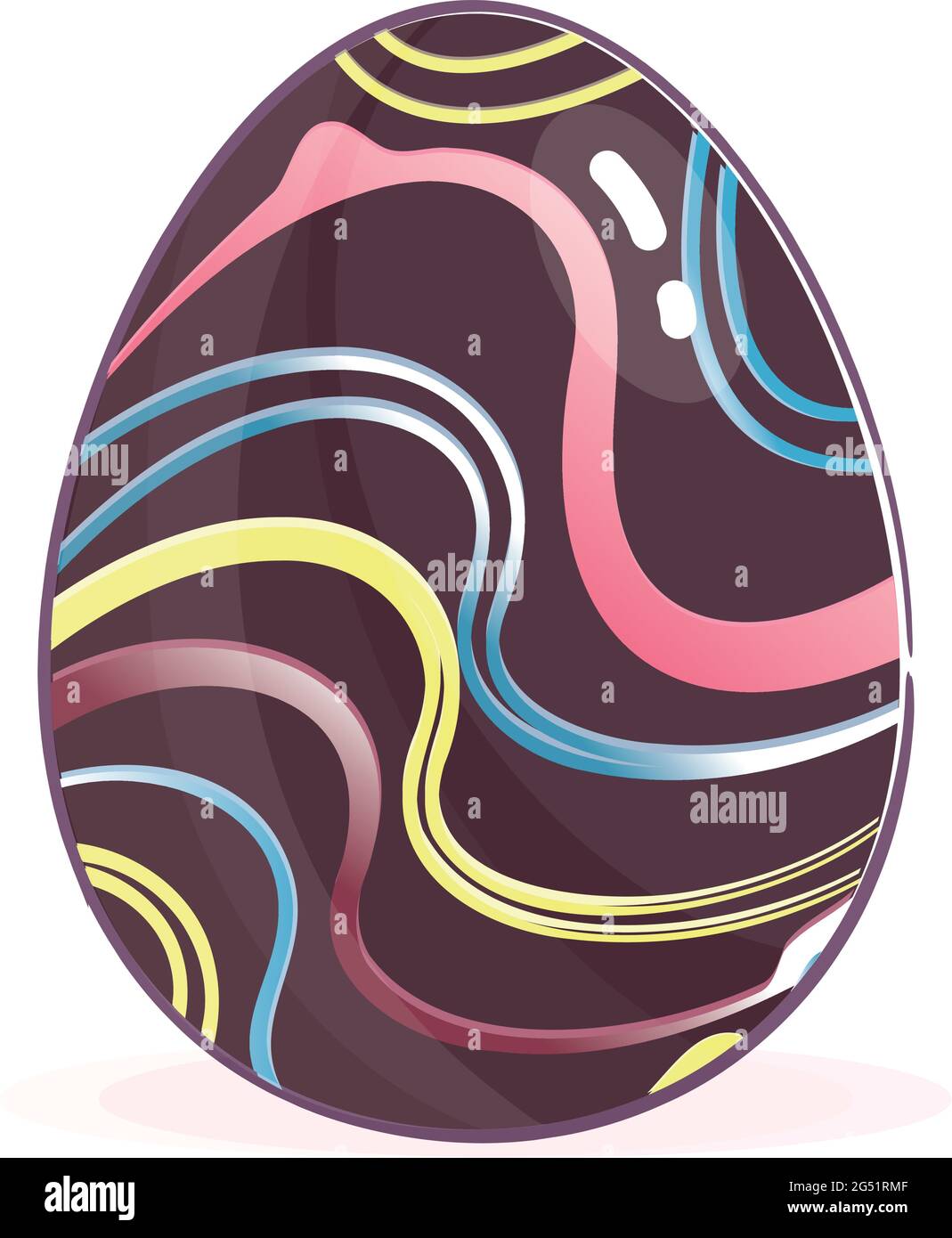 Isolated Colored Easter Egg Spring Season Stock Vector Image Art Alamy