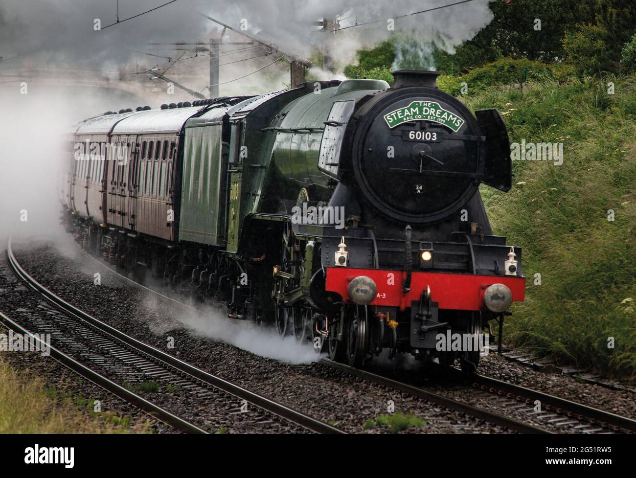 Berwick upon Tweed, Northumberland, UK. 24th June, 2021. Steam