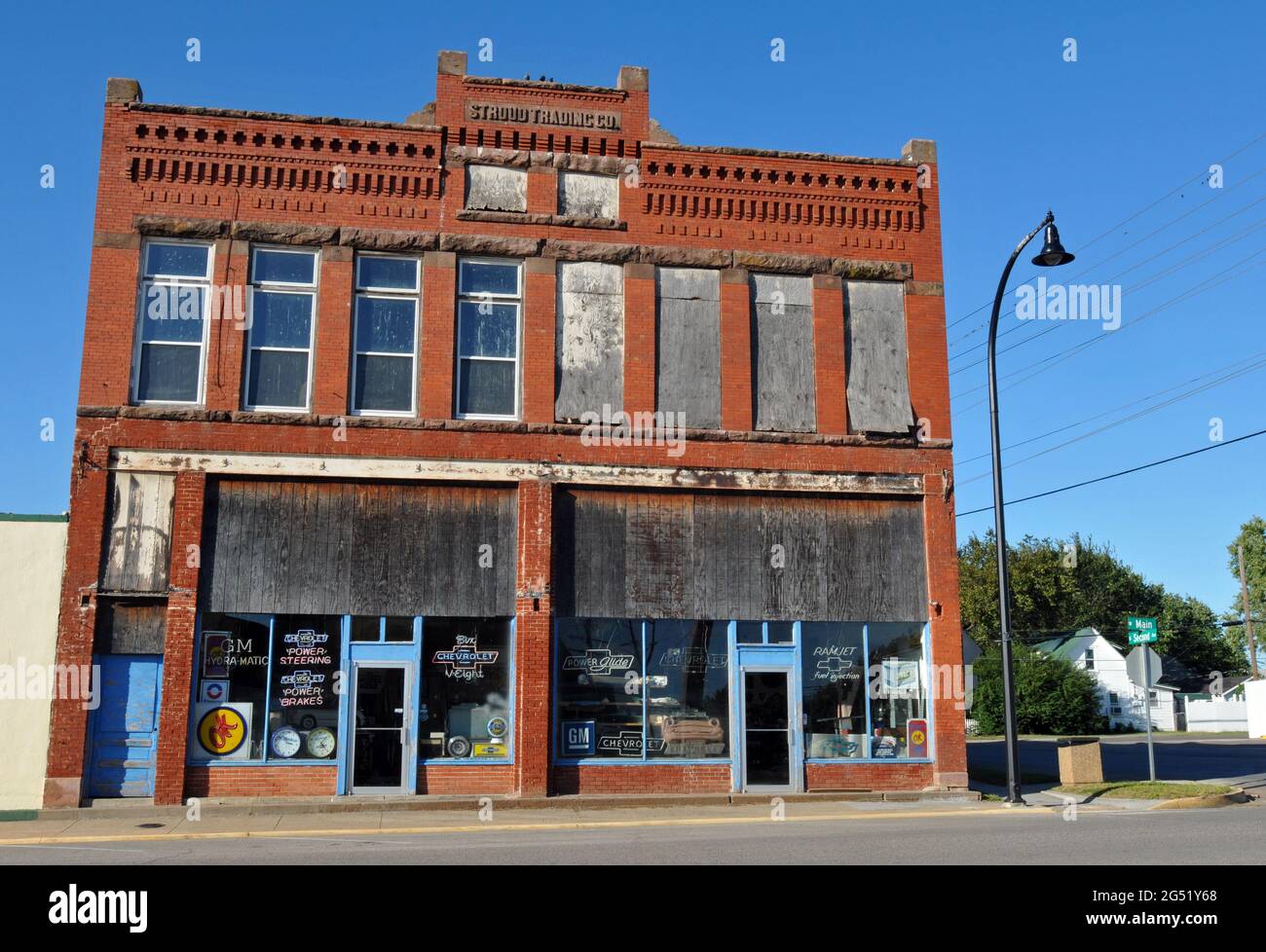 The historic Stroud Trading Company building on Route 66 in Stroud