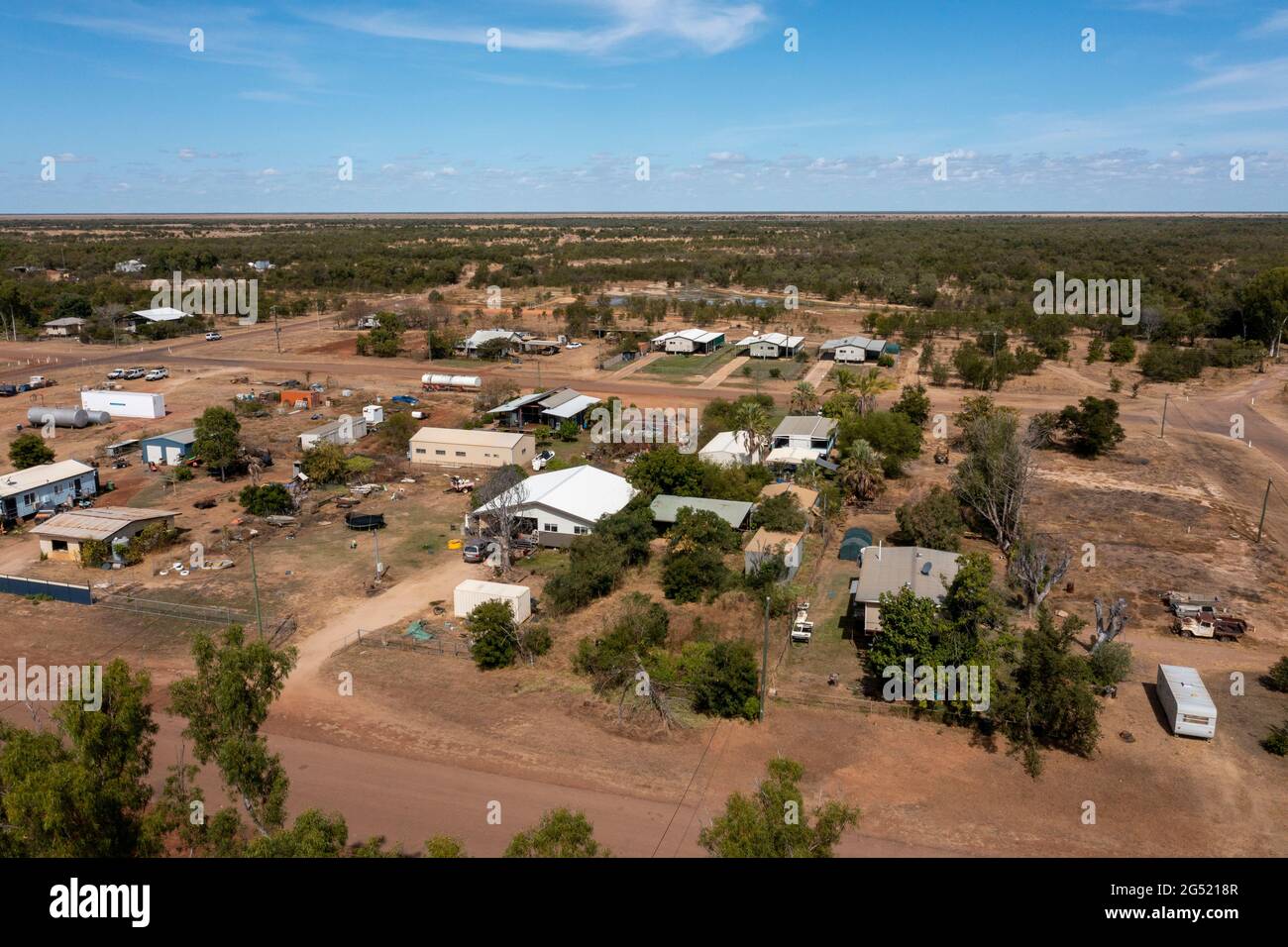 The outback Queensland town of Windorah . Stock Photo