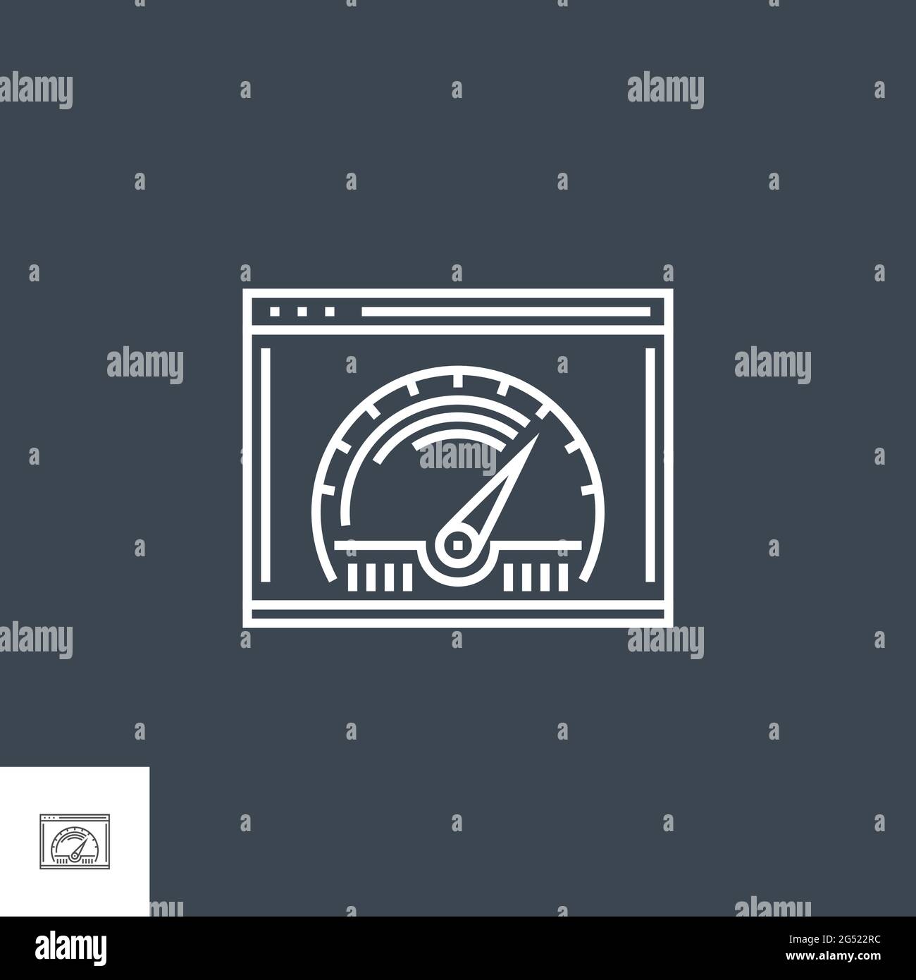 Page Speed Line Icon Stock Vector