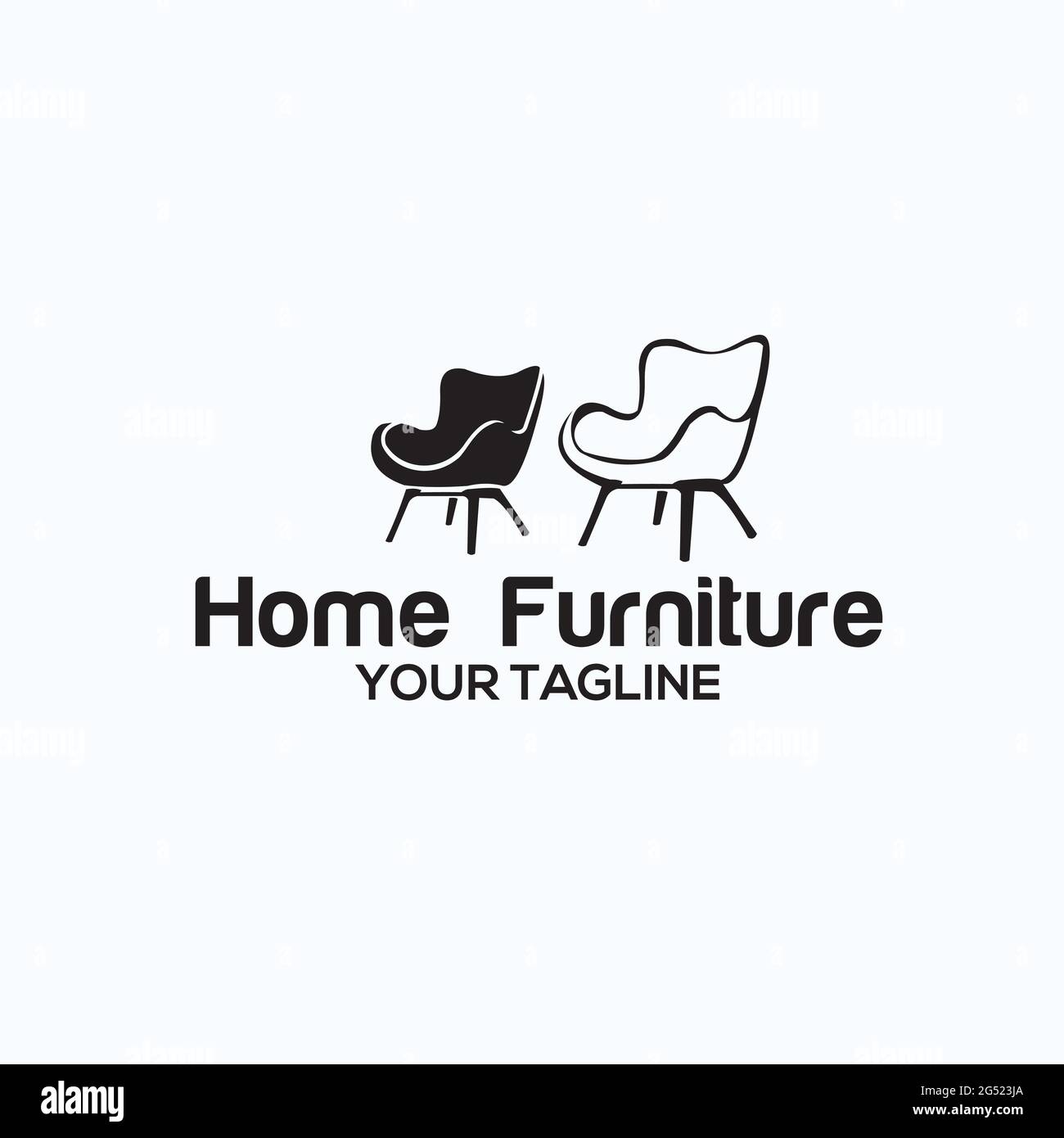 home furniture exclusive logo design inspiration Stock Vector Image