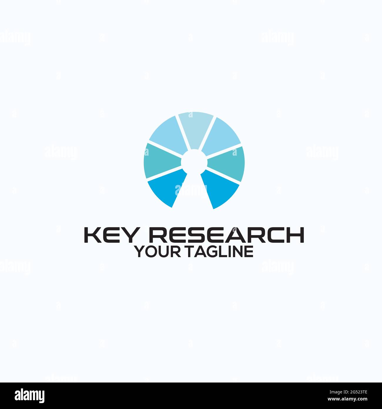 key research exclusive logo design inspiration Stock Vector
