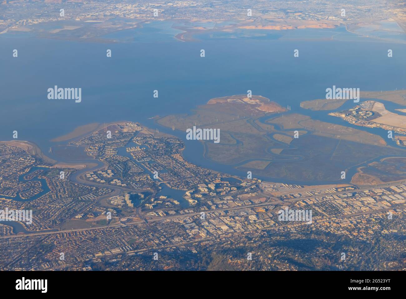 Aerial view of the San Mateo  City at California Stock Photo