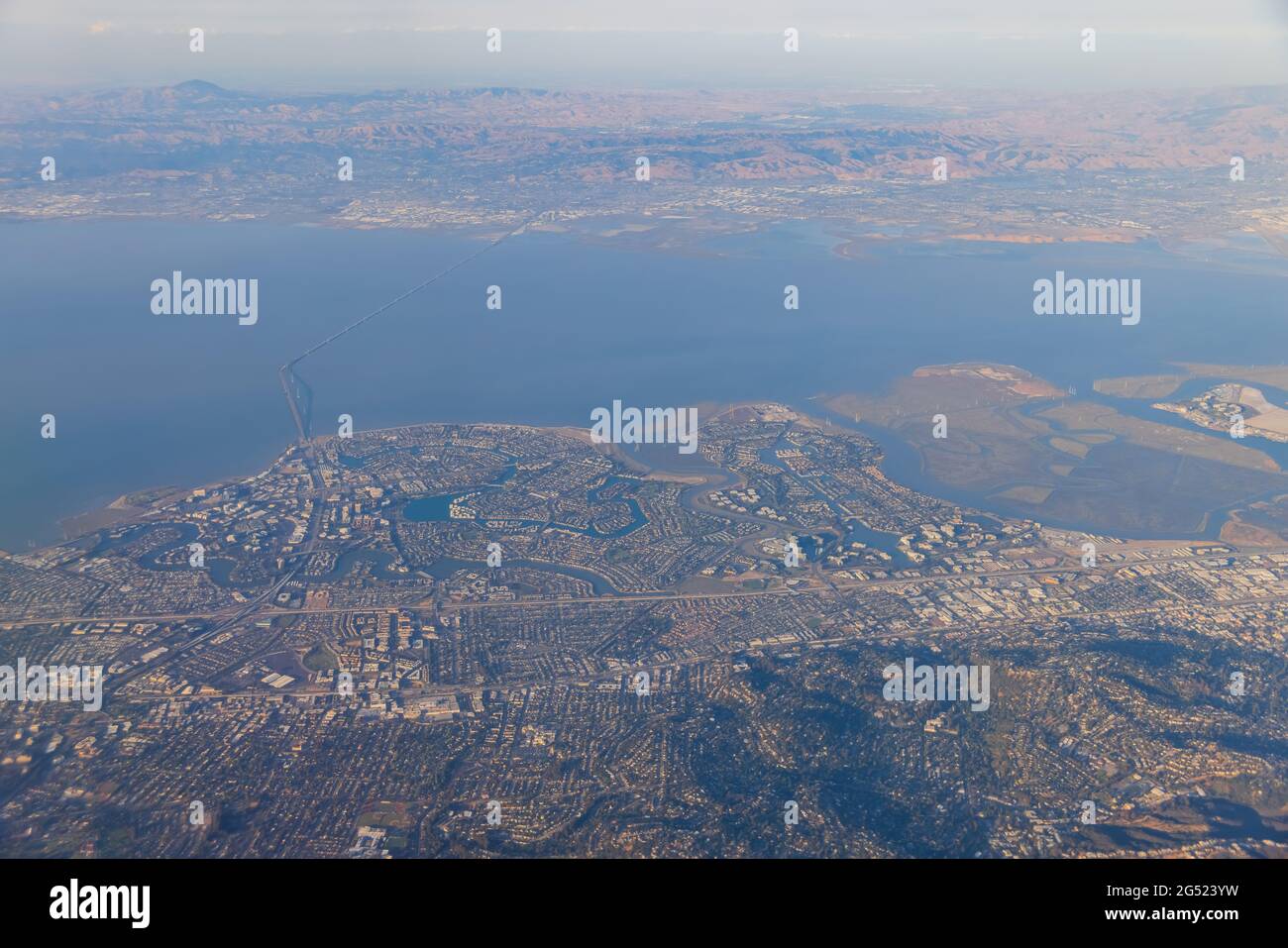 Aerial view of the San Mateo  City at California Stock Photo