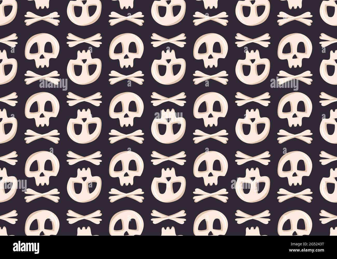 Skulls seamless pattern Stock Vector Images - Alamy