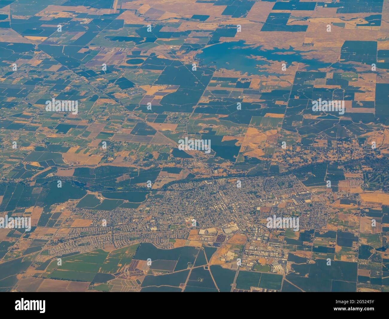 Aerial view of the Oakdale city at California Stock Photo - Alamy