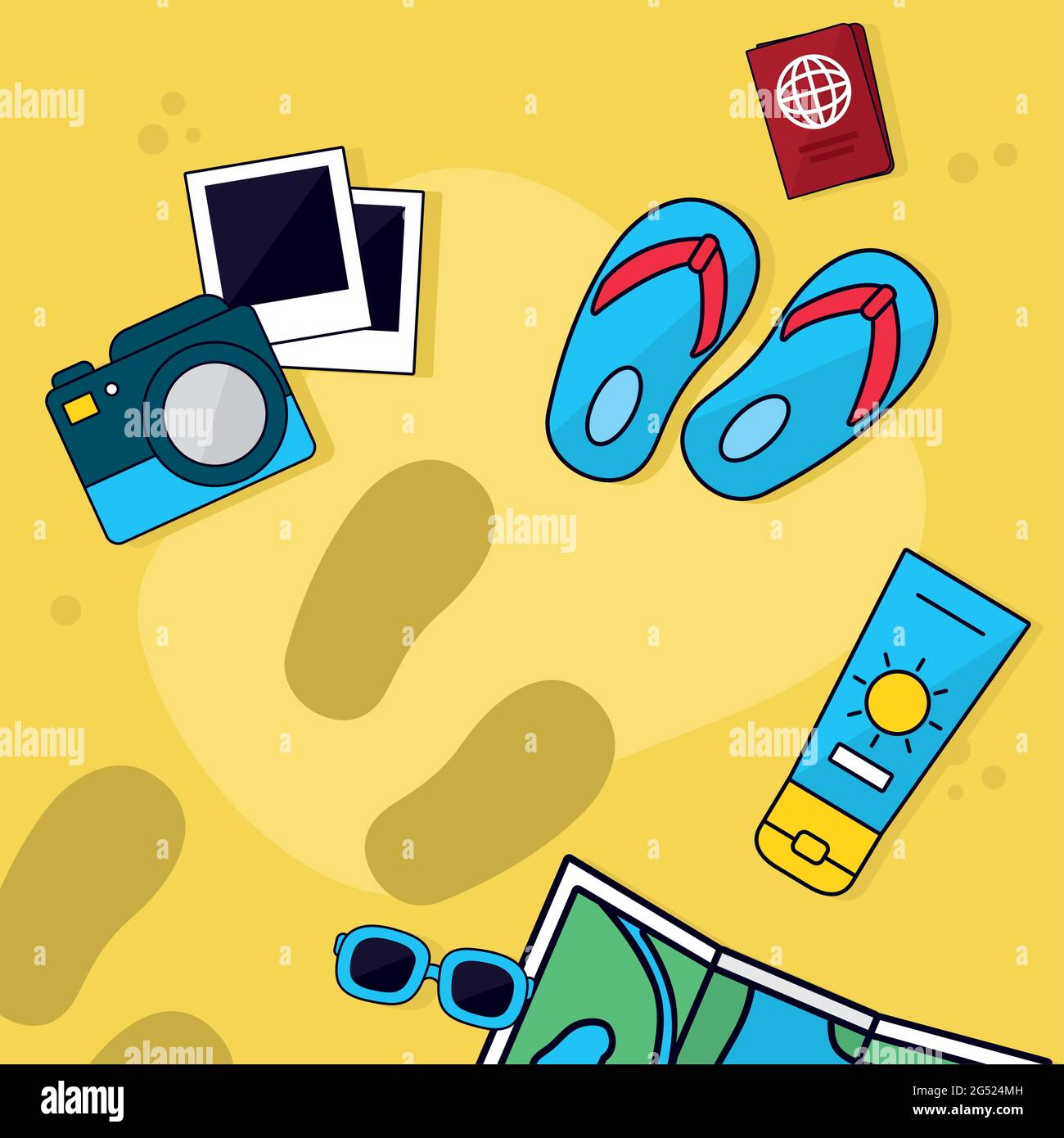 travel and trip icon set at beach Stock Vector Image & Art - Alamy