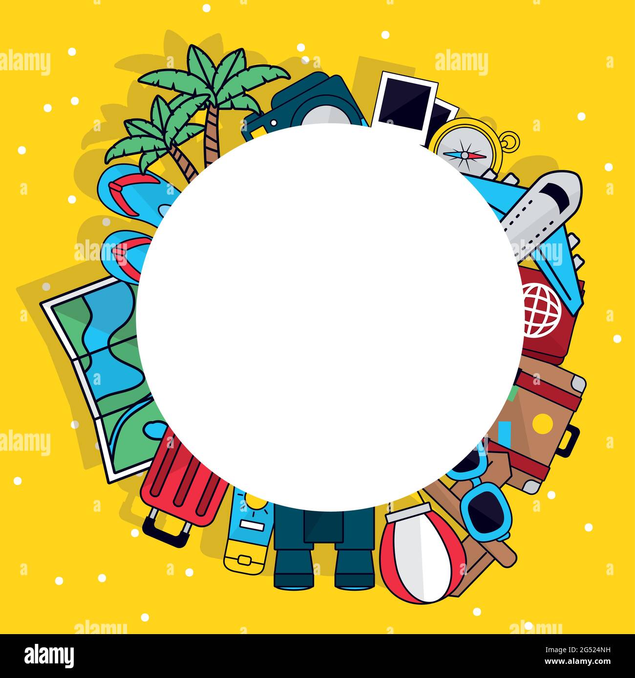 label with travel and trip icon set Stock Vector Image & Art - Alamy